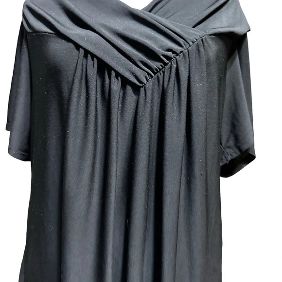 Cato Women 18/20W black v-neck blouse - Picture 2 of 5